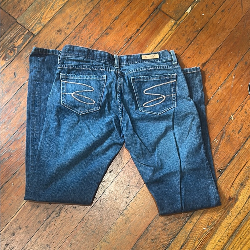 Seven7 Women’s Dark Blue Bootcut Jeans